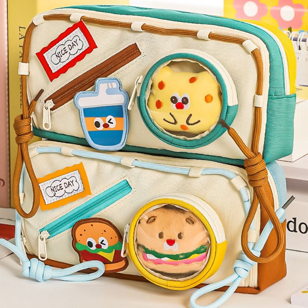 대용량 햄버거 연필 케이스 미적 맛있는 음식 학교 케이 - Aesthetic Large Pencil Case Pouch 리뷰 및 가격