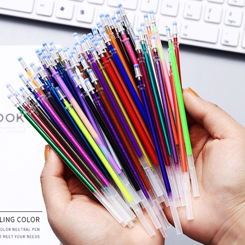 젤 펜 리필 세트, 12/100 색상 반짝이 금속 파스 - Pastel Highlighter Set Double Ended 리뷰 및 가격