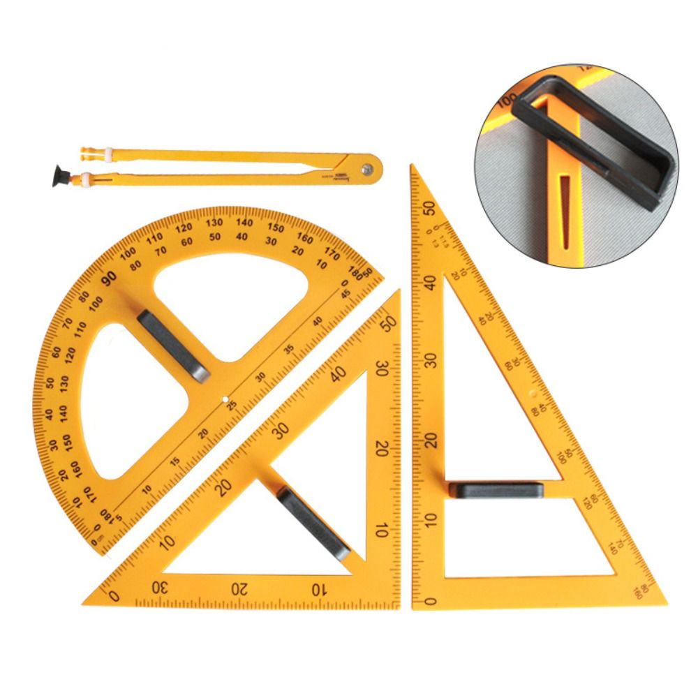 내구성이 뛰어난 대형 삼각자, 다양한 크기의 수학 기하 - Math Geometry Set With Compass 리뷰 및 가격